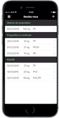 Suivi des collectes Suivi des collectes via un téléphone